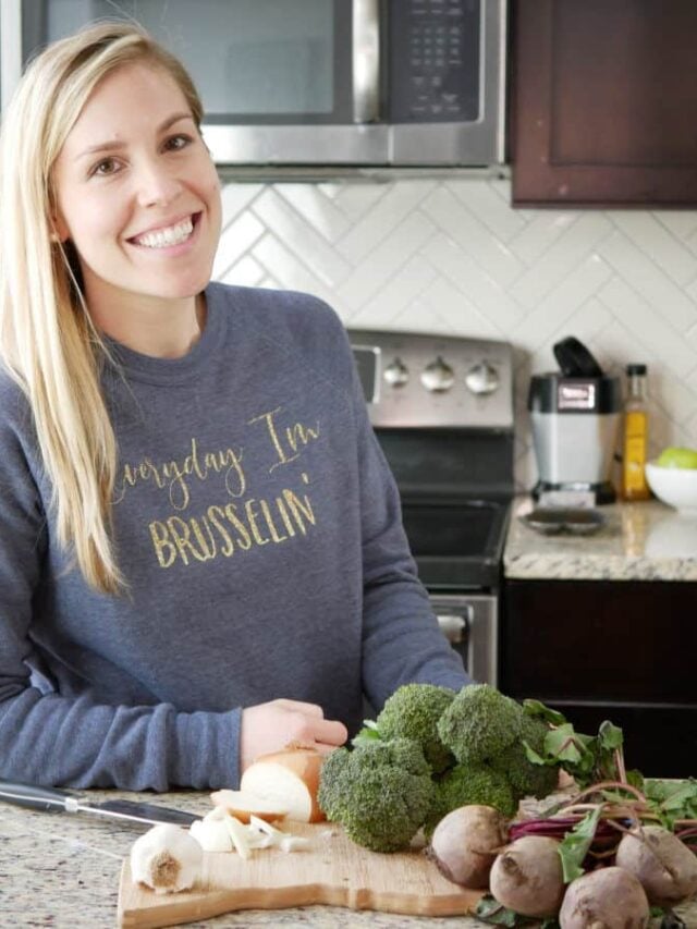 Kylene Bogden, Sports Dietitian cover photo in her kitchen