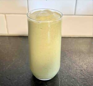 Glass of the Green Machine AIP Breakfast Smoothie